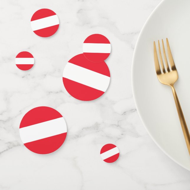 Cuadro confeti con bandera de Austria (Grupo)