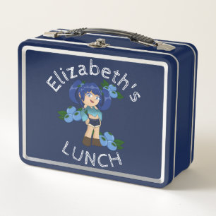 Cuadro de almuerzo de texto personalizado con una 