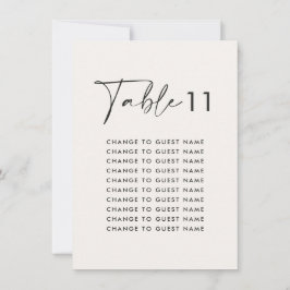 Cuadro de asientos de mesa boda moderno y elegante