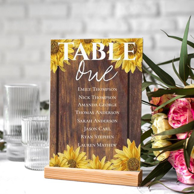 Cuadro de asientos de mesa de Boda de girasol de m (Subido por el creador)