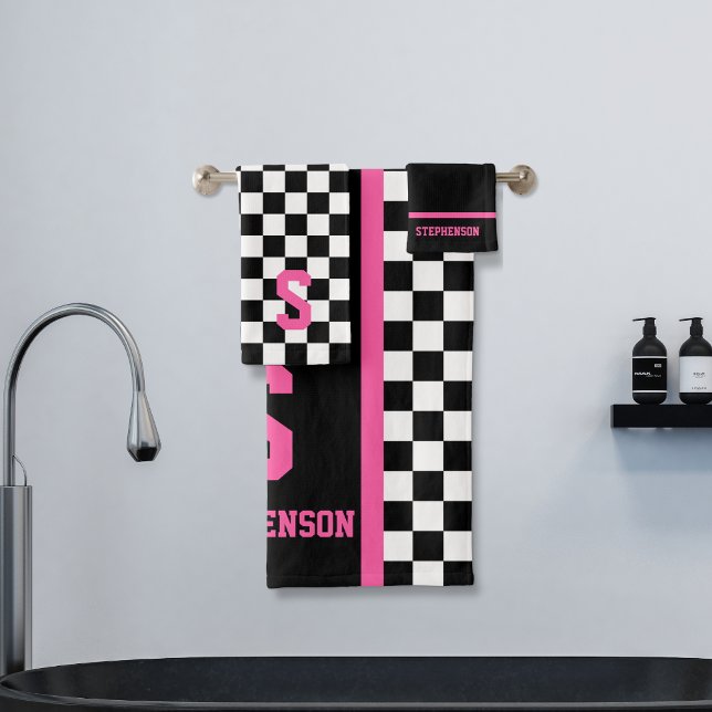 Cuadro de carreras negro y rosa (Subido por el creador)