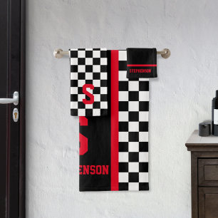 Cuadro de carreras raya roja y negra