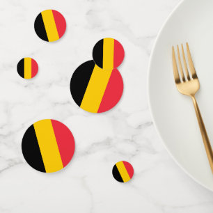 Cuadro de confeti con bandera de Bélgica