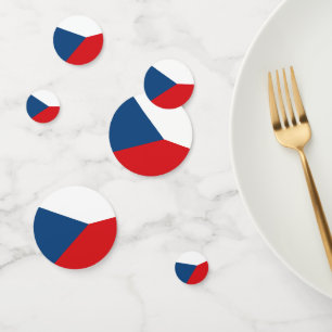 Cuadro de confeti con bandera de la República Chec