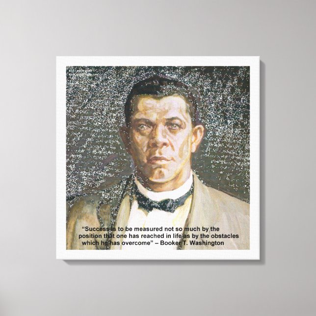 Cuadro de lienzo con cita de Booker T Washington s (Anverso)