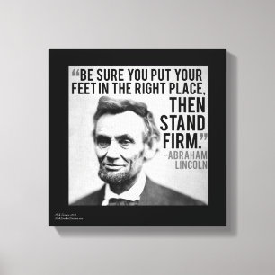 Cuadro de Lienzo con la Cita Lincoln & Manténgase