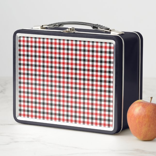 Cuadro Gingham Rojo Negro y Blanco (In situ)