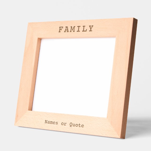 Cuadro personalizado con texto grabado para famili (Izquierda)