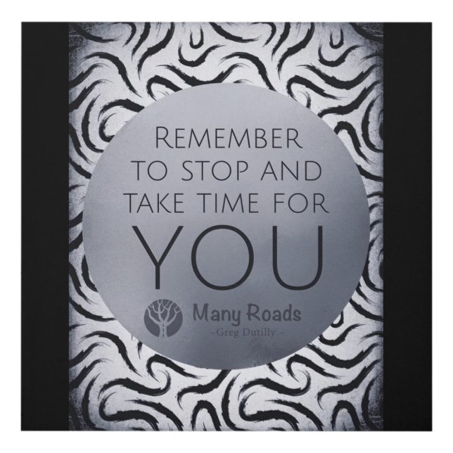 Cuadro Recuerde parar y tardar el tiempo para usted (Anverso)