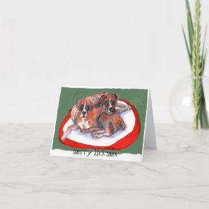 Cuadros acuáticos 2 tarjetas de boxers de Navidad