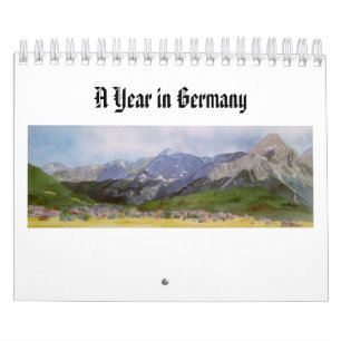 Cuadros acuáticos del calendario de paisajes alema