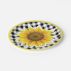 Cuadros con platos de papel de girasol
