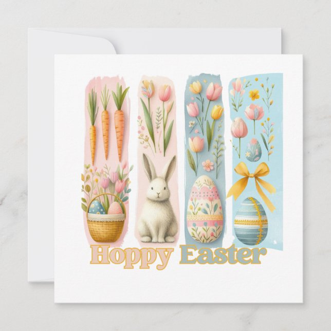 Cuadros cuatro aguas brash verticales Hoppy Easter (Anverso)