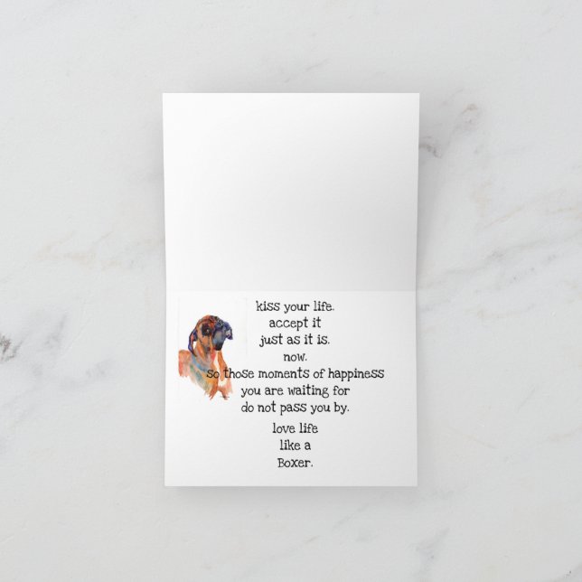 Cuadros de agua Inspiración del Boxer #2 Tarjeta d (Interior)