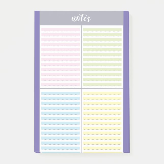 Cuadros de notas coloridas (Anverso)