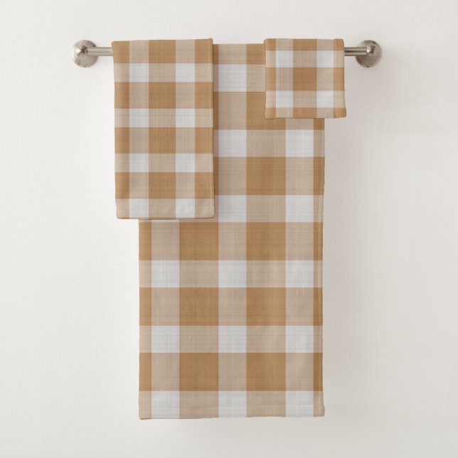 Cuadros de Plaid de Caramelo y Blanco (In situ)