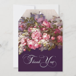 Cuadros florales Gracias Tarjeta De Aniversario Bo