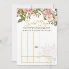 Cuadros florales Rubor Pink and Gold Bridal Bingo