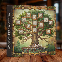 Cuadros genealógicos de árbol de familia de cuero 