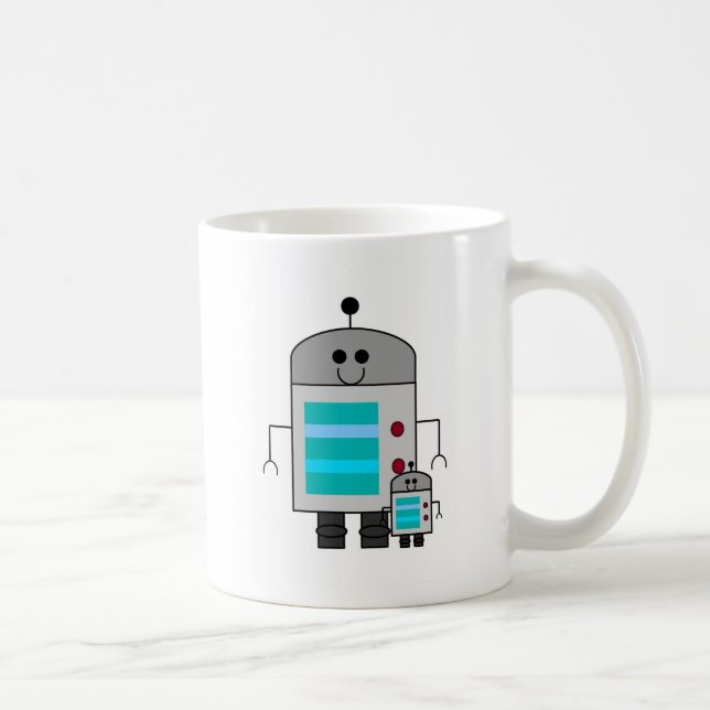 Cual el padre, tal el hijo taza de café del robot (Derecha)