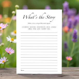 ¿Cuál es la tarjeta de juego Story Bridal Shower?