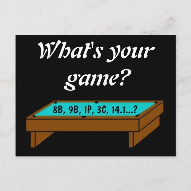 ¿Cuál es tu juego? Postal (Anverso)