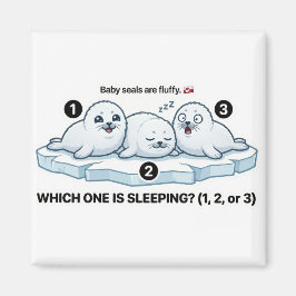 ¿Cuál está durmiendo? – Imán educativo de cría de 