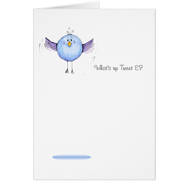 Cuál está encima de tarjeta de E. Doodle del pío (Frente)