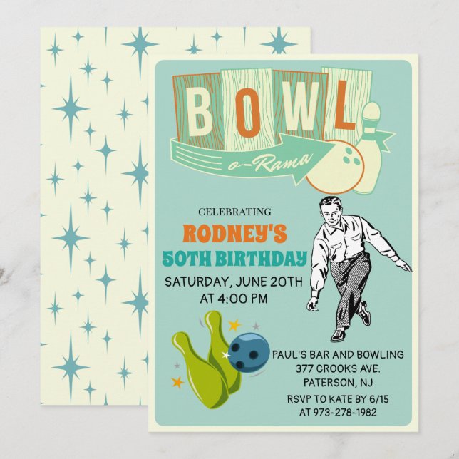 CUALQUIE EDAD - invitación retra del cumpleaños de (Anverso / Reverso)