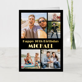 CUALQUIER año Feliz cumpleaños 5 Collage de fotos 