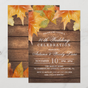 CUALQUIER AÑO - Invitación de aniversario de boda 