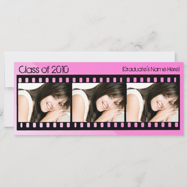 Cualquier año ~ Invitación de graduación de pelícu (Anverso)