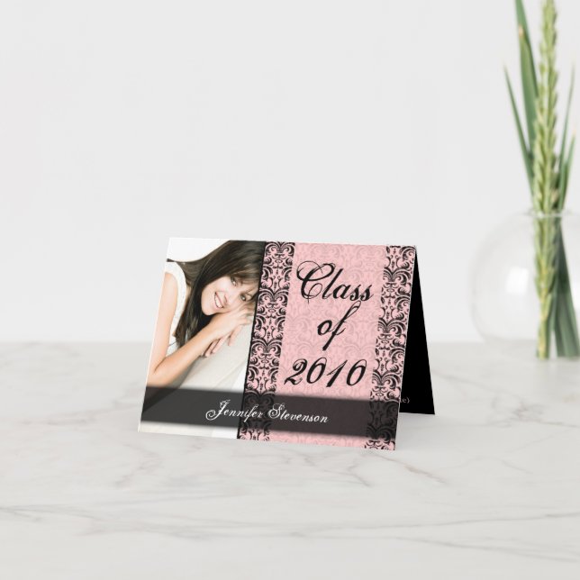 CUALQUIER AÑO Tarjeta de Graduación Rosa Lacy (Anverso)