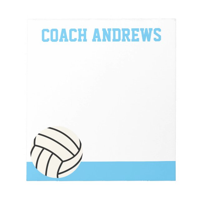 Cualquier Bloc de notas personalizado de voleibol  (Frente)