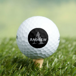 Cualquier bola de golf personalizada con monograma
