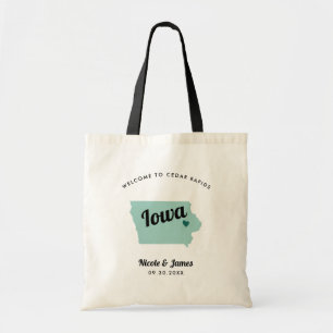 Cualquier Bolsa De Bienvenida Del Boda De Mapa De
