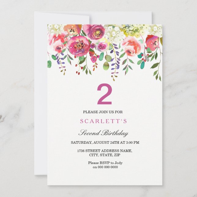 Cualquier Chica de edad 2ª invitación a fiesta de  (Anverso)