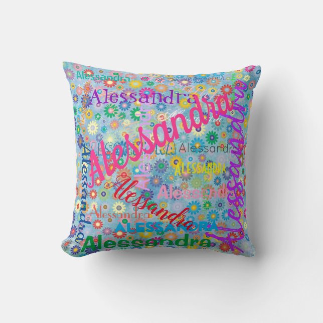 Cualquier Cojín decorativo Giratorio Personalizado (Anverso)