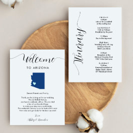 Cualquier color Arizona Boda carta de bienvenida t