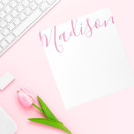Cualquier color - Bloc de notas personalizado de n<br><div class="desc">PreppyPrint.com - Añade tu toque personalizado a este bloc de notas. Haga clic en "personalizar" y luego en "personalizar" para cambiar el color y el tamaño del tipo de letra para ajustar la apariencia correcta de su nombre. Trasladar este diseño a los productos de tu elección. Visita mi tienda de...</div>