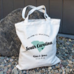 Cualquier color de la bolsa de bienvenida del Boda<br><div class="desc">Bolsa de regalo de bienvenida de fin de semana para huéspedes fuera de la ciudad a su boda, con imagen de Carolina del Sur. Puede editar los colores de cualquier parte de este diseño, así como mover el corazón a la ubicación de su boda. Para cambiar los colores, haga clic...</div>