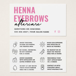 Cualquier color Henna Brows Brows Tint Aftercare C