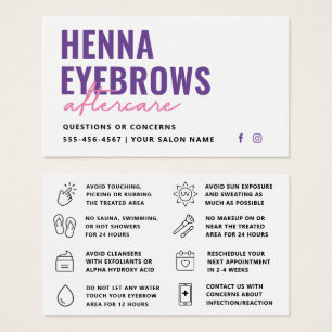 Cualquier color Henna Brows Brows Tint Aftercare C