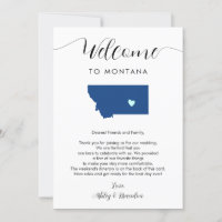 Cualquier color Montana Boda Bienvenido Itinerario