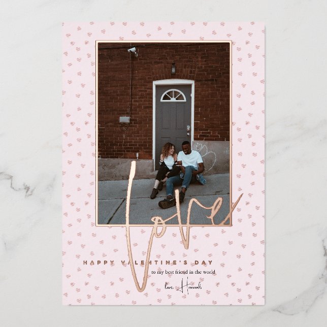 Cualquier color | Tarjeta de fotos del Día de San  (Anverso)