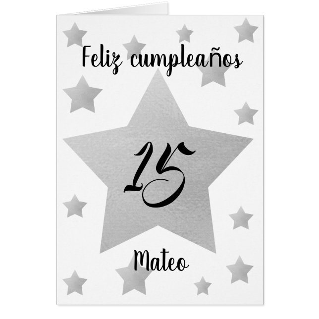 Cualquier cumpleaños español de edad (Frente)