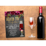 CUALQUIER EDAD - Adultos por perfección Invitación<br><div class="desc">Ageto a Perfección Cumpleaños Brunch de Vino Floral e Invitación a Chalkboard Bubbly</div>