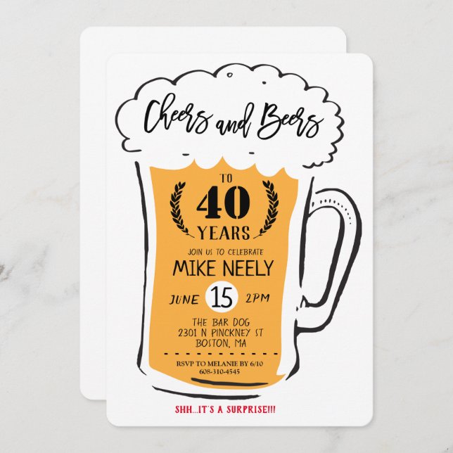 CUALQUIER EDAD - Alegría y cerveza Invitación al c (Anverso / Reverso)