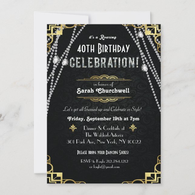 CUALQUIER EDAD - Gran Invitación de Cumpleaños Art (Anverso)