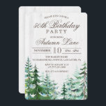 CUALQUIER EDAD - Invitación a la fiesta de cumplea<br><div class="desc">Árboles acuarelas Fir Pine</div>